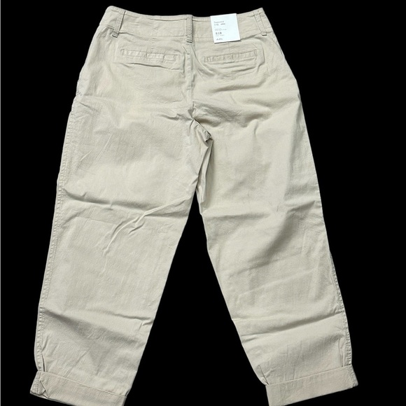 Women’s a new day 8 Medium Chino Khakis Pants Khaki Tapered Leg Stretch Rolled - Picture 4 of 12